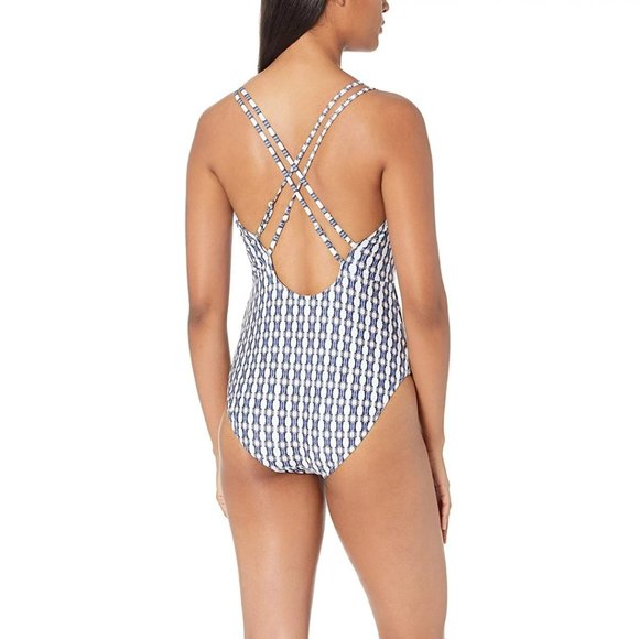SALE 5/$25 Jessica Simpson Venice Beach Plunging Strappy One Piece Swimsuit NWT - Picture 3 of 14